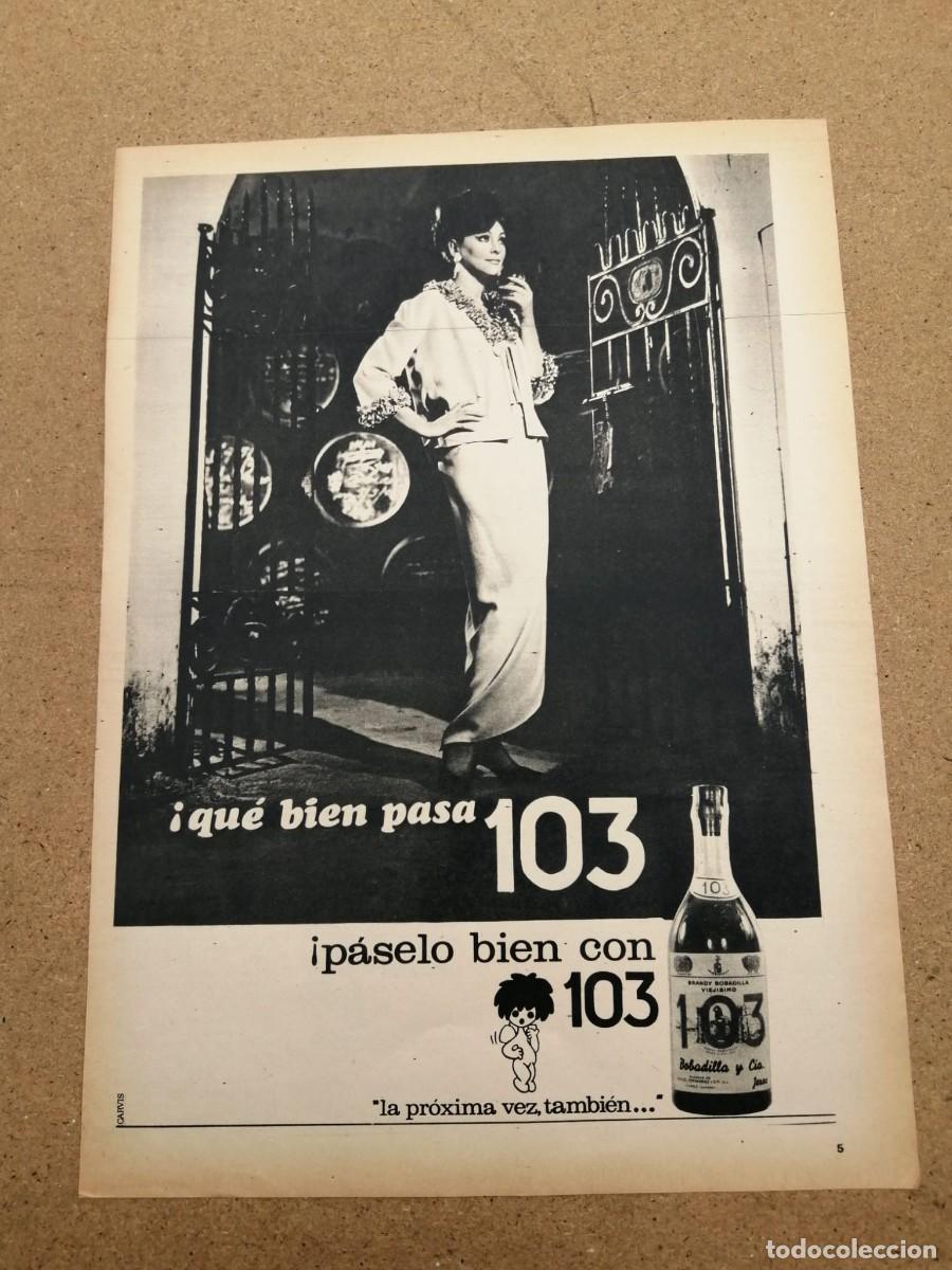 Otros art&iacute;culos de coleccionismo en papel: ANUNCIO. BRANDY 103.