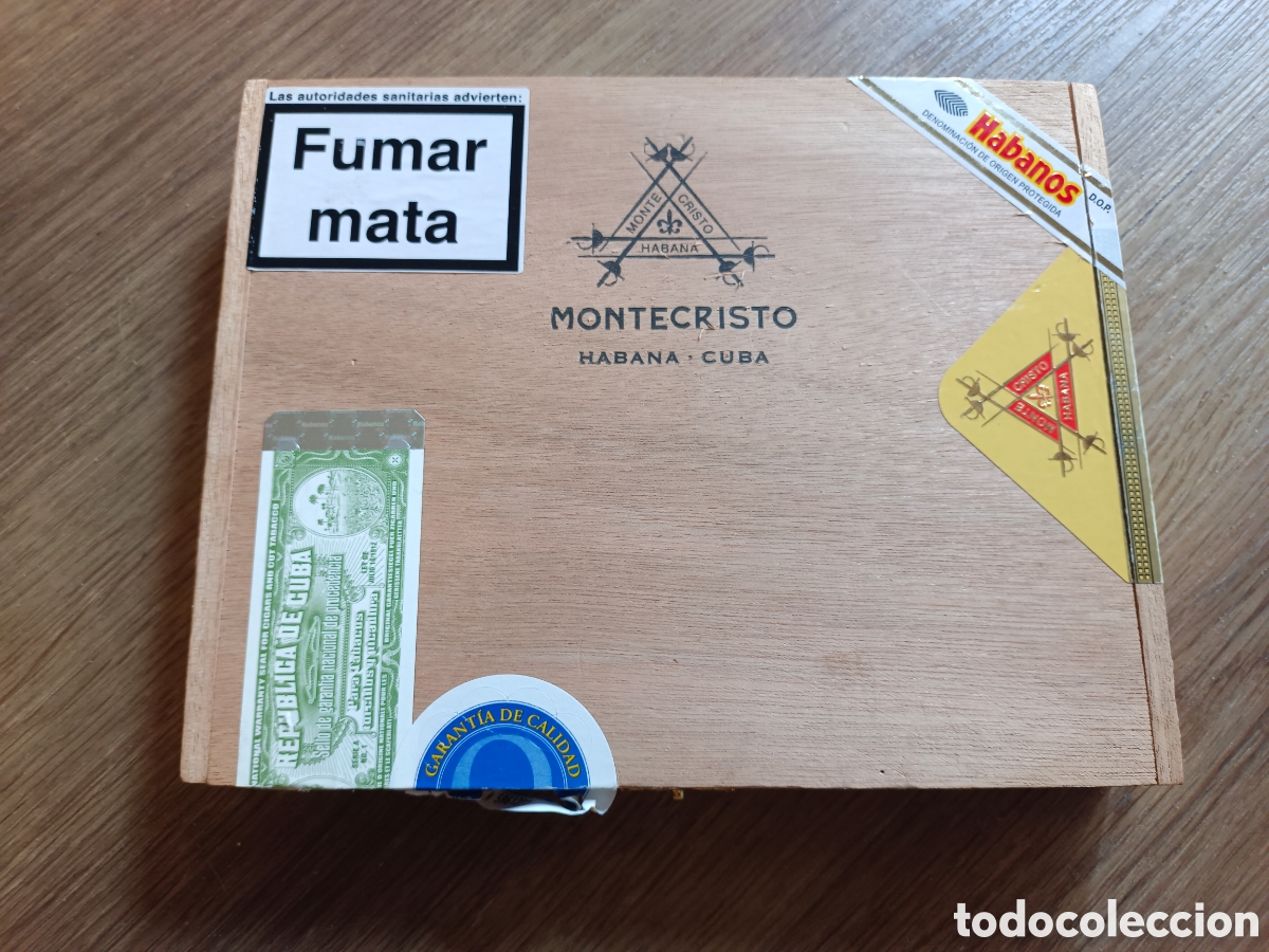 Otros art&iacute;culos de coleccionismo en papel: Caja vacia puros 10 Montecristo Double Edmundo Habana - Cuba
