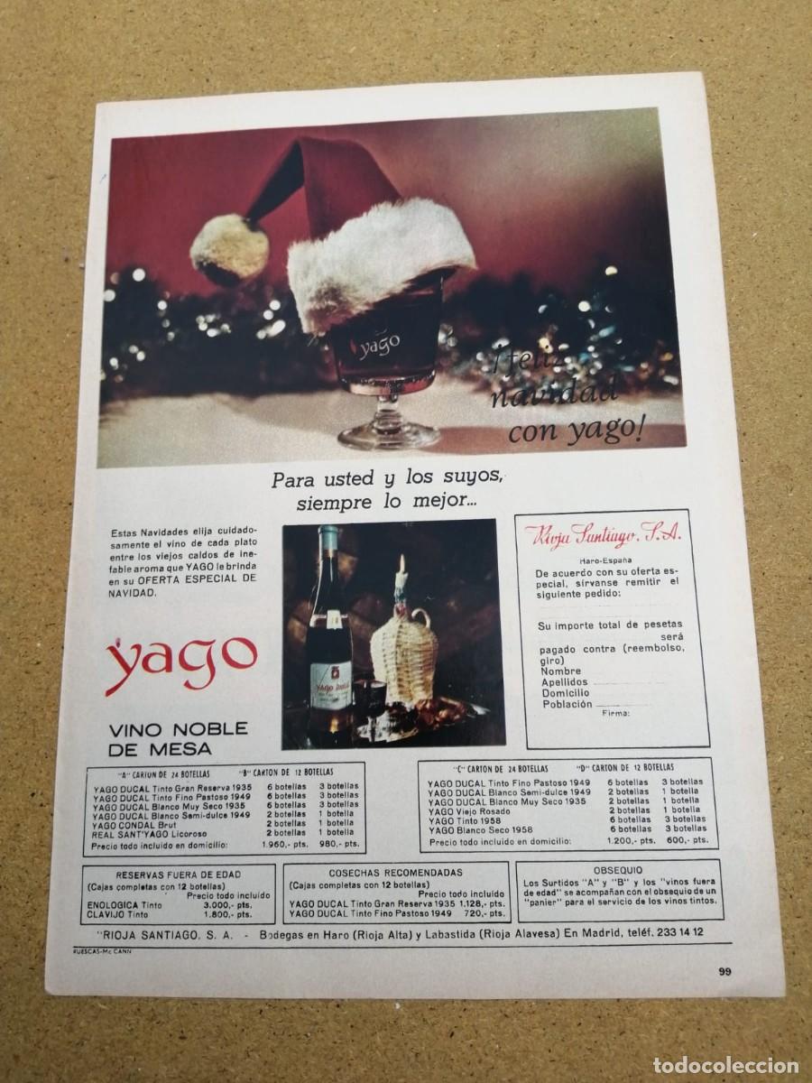 Paper Collecting Others: ANUNCIO. PARA USTED Y LOS SUYOS, SIEMPRE LO MEJOR. VINOS YAGO EN NAVIDAD