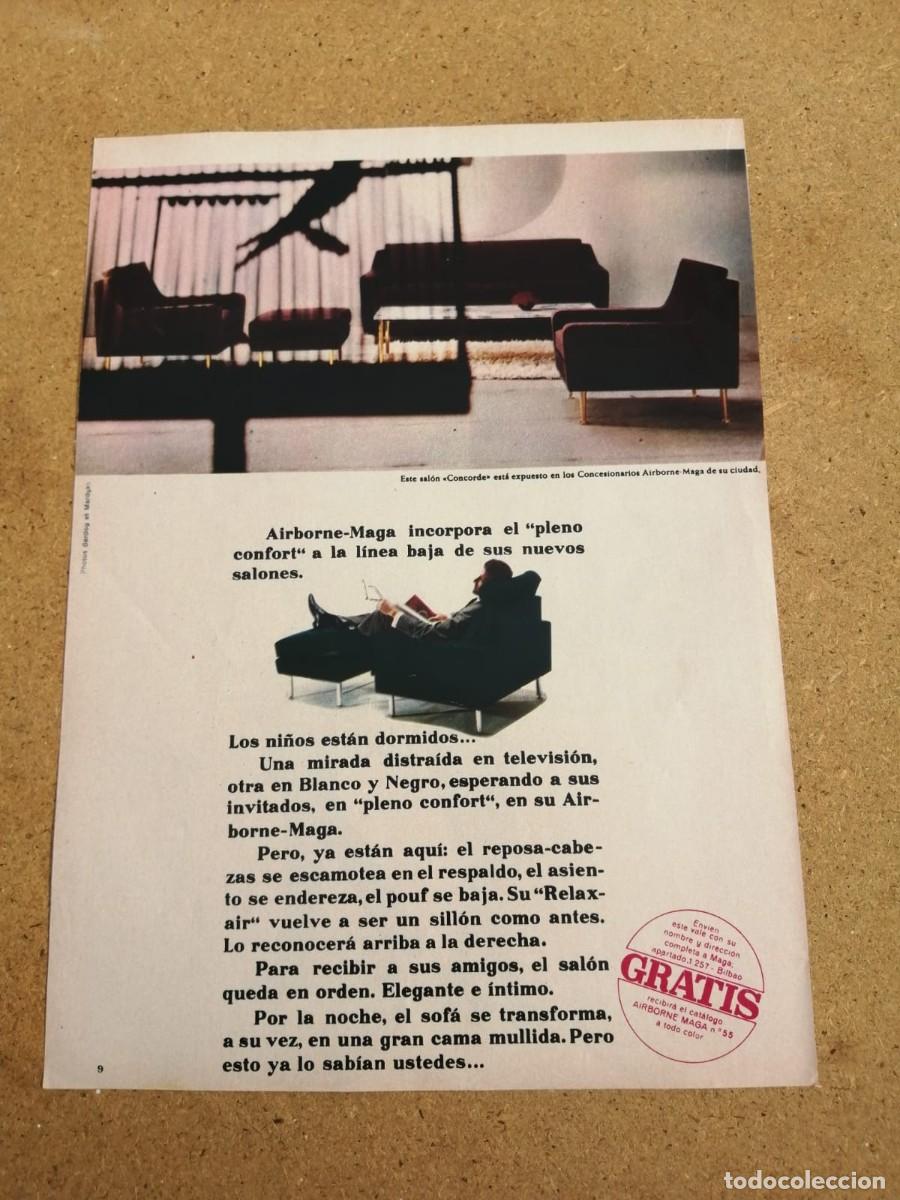 Otros art&iacute;culos de coleccionismo en papel: ANUNCIO. SILLONES Y SOFAS AIRBORNE MAGA