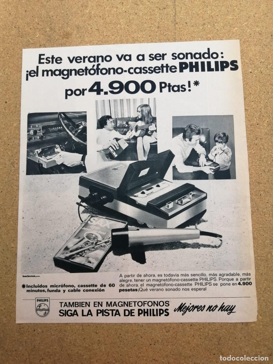 Otros art&iacute;culos de coleccionismo en papel: ANUNCIO. MAGNETOFONO - CASSETTE PHILIPS