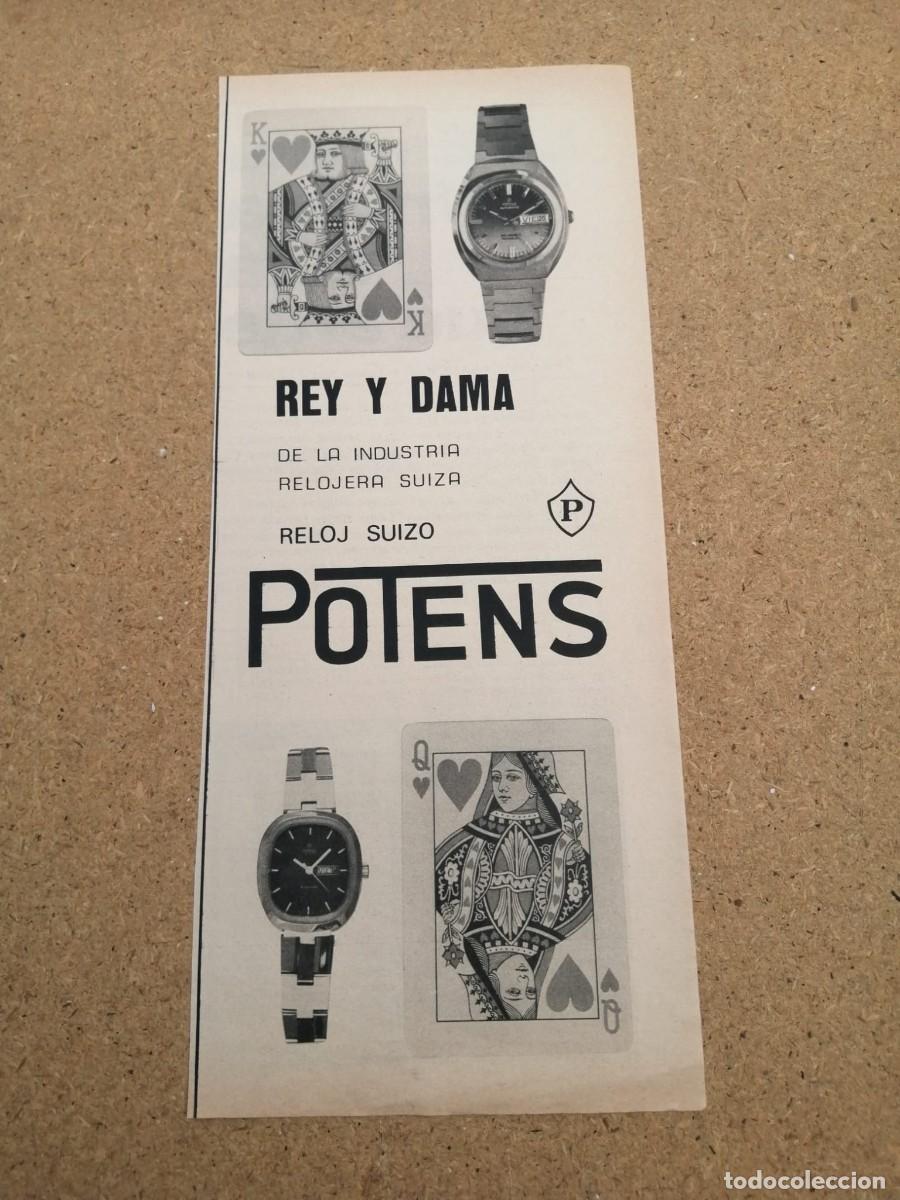 Otros art&iacute;culos de coleccionismo en papel: ANUNCIO. RELOJ POTENS