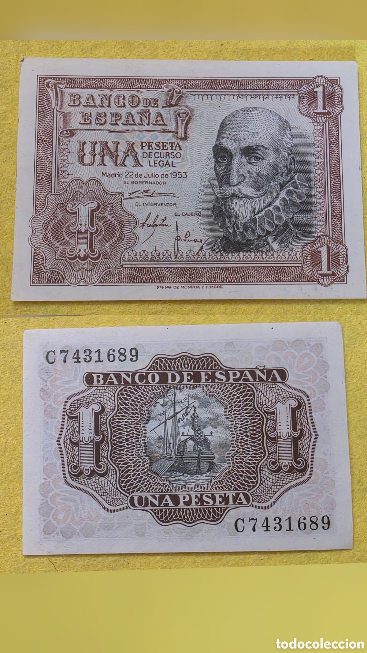 Otros art&iacute;culos de coleccionismo en papel: billetes de 50 c&eacute;ntimos, 1,5,10,25,50 y 100 pesetas.