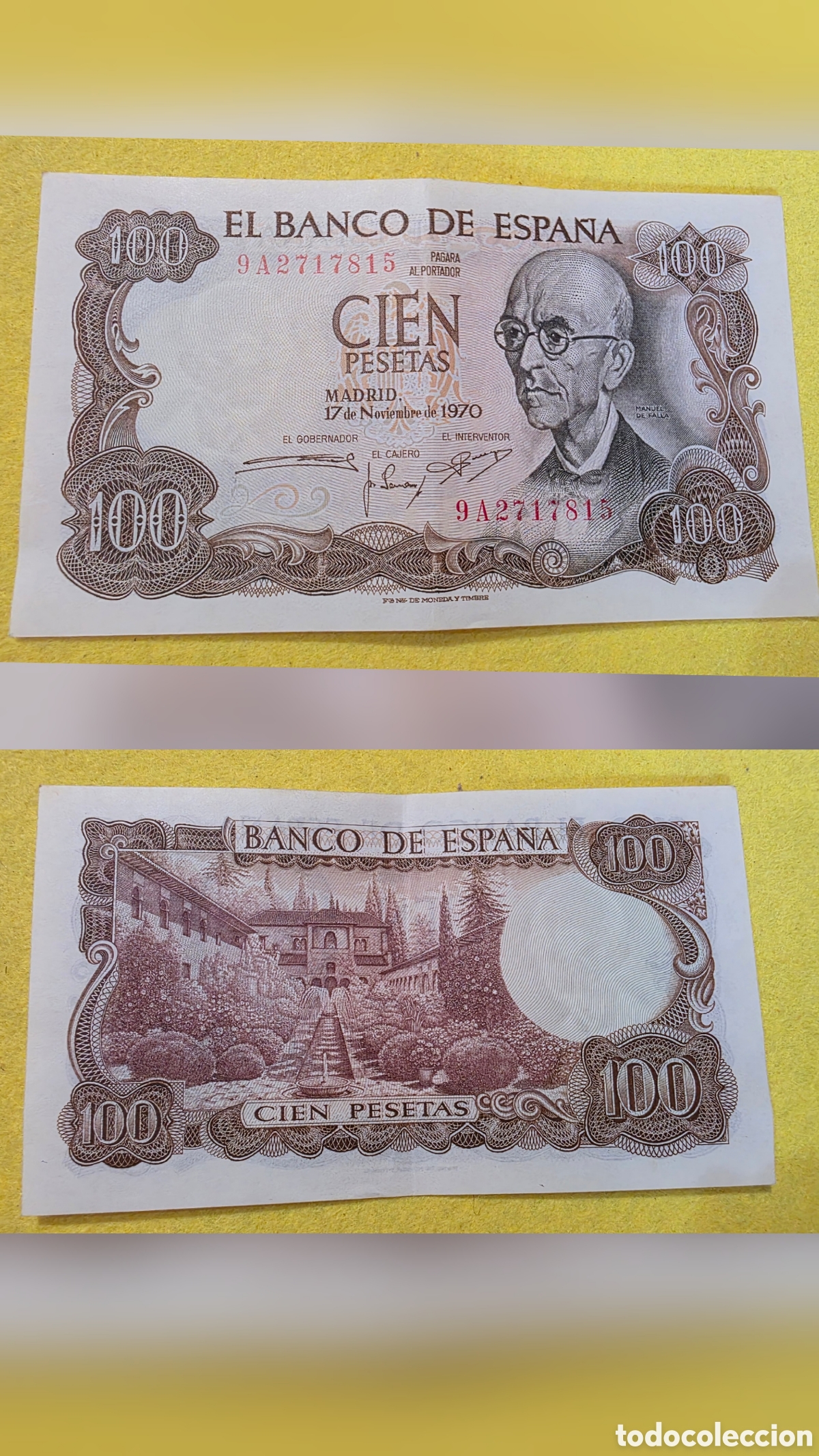 Otros art&iacute;culos de coleccionismo en papel: billetes de 50 c&eacute;ntimos, 1,5,10,25,50 y 100 pesetas.