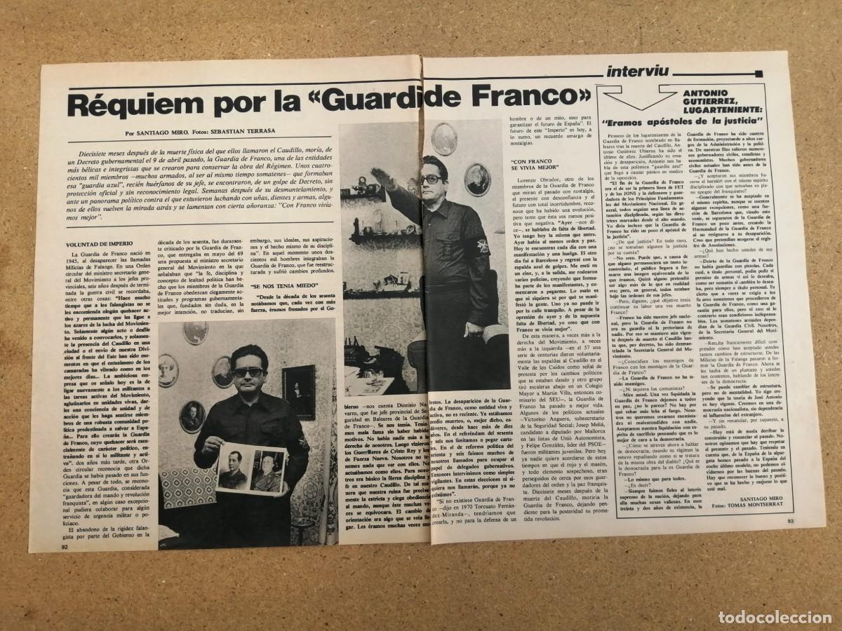 Otros art&iacute;culos de coleccionismo en papel: REPORTAJE. REQUIEM POR LA GUARDIA DE FRANCO