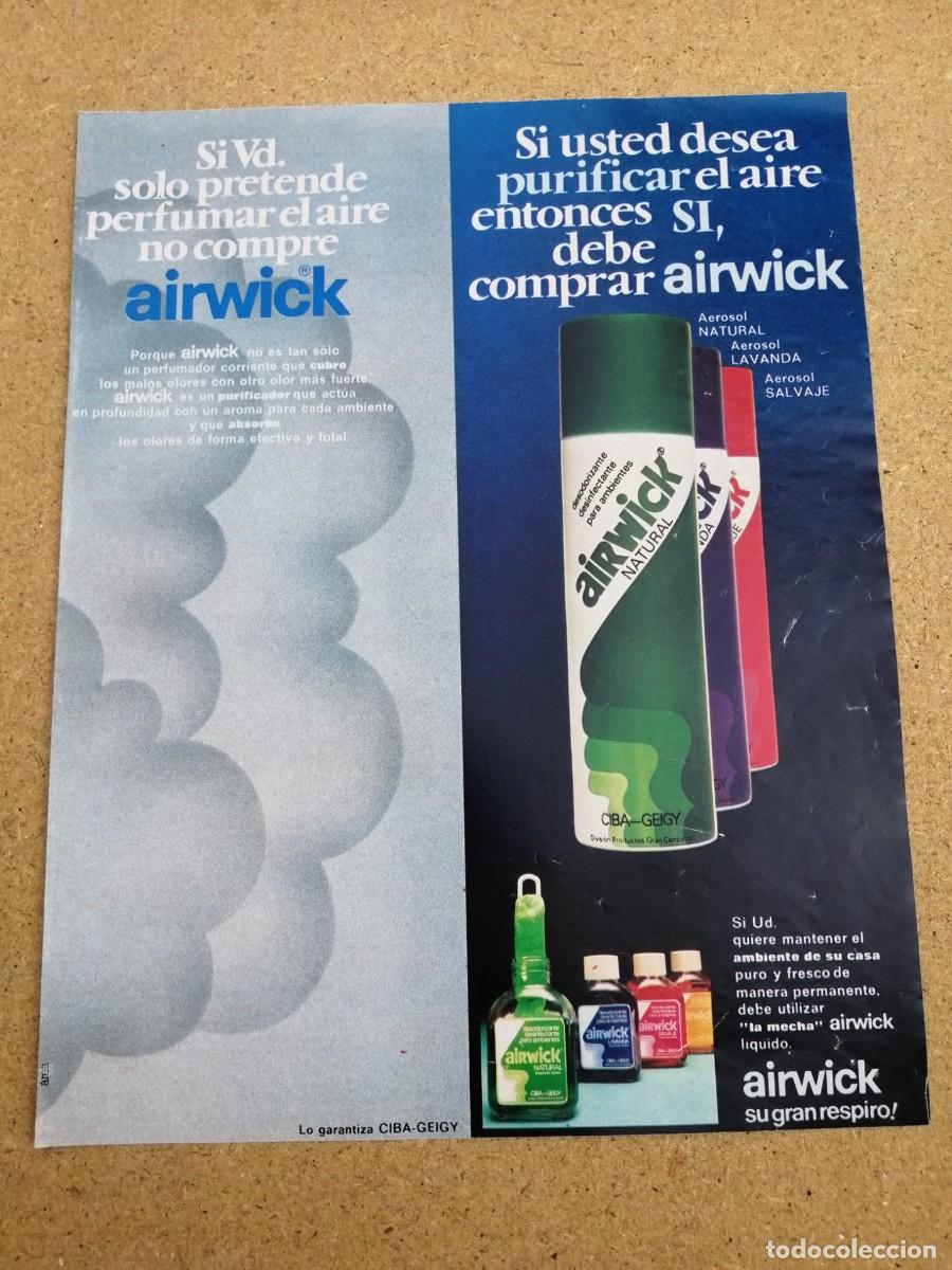Otros art&iacute;culos de coleccionismo en papel: ANUNCIO. AMBIENTADORES AIRWICK