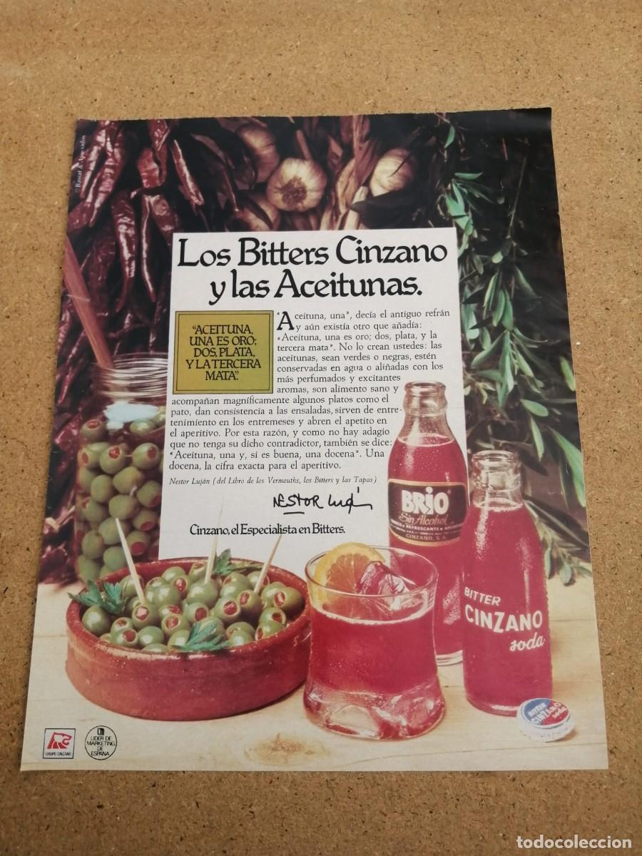 Otros art&iacute;culos de coleccionismo en papel: ANUNCIO. BITTER BRIO - CINZANO