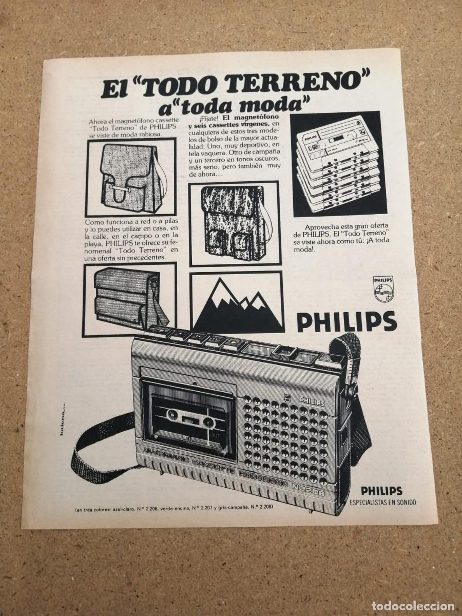 Otros art&iacute;culos de coleccionismo en papel: ANUNCIO. TRANSISTOR PHILIPS, EL TODO TERRENO A TODA MODA