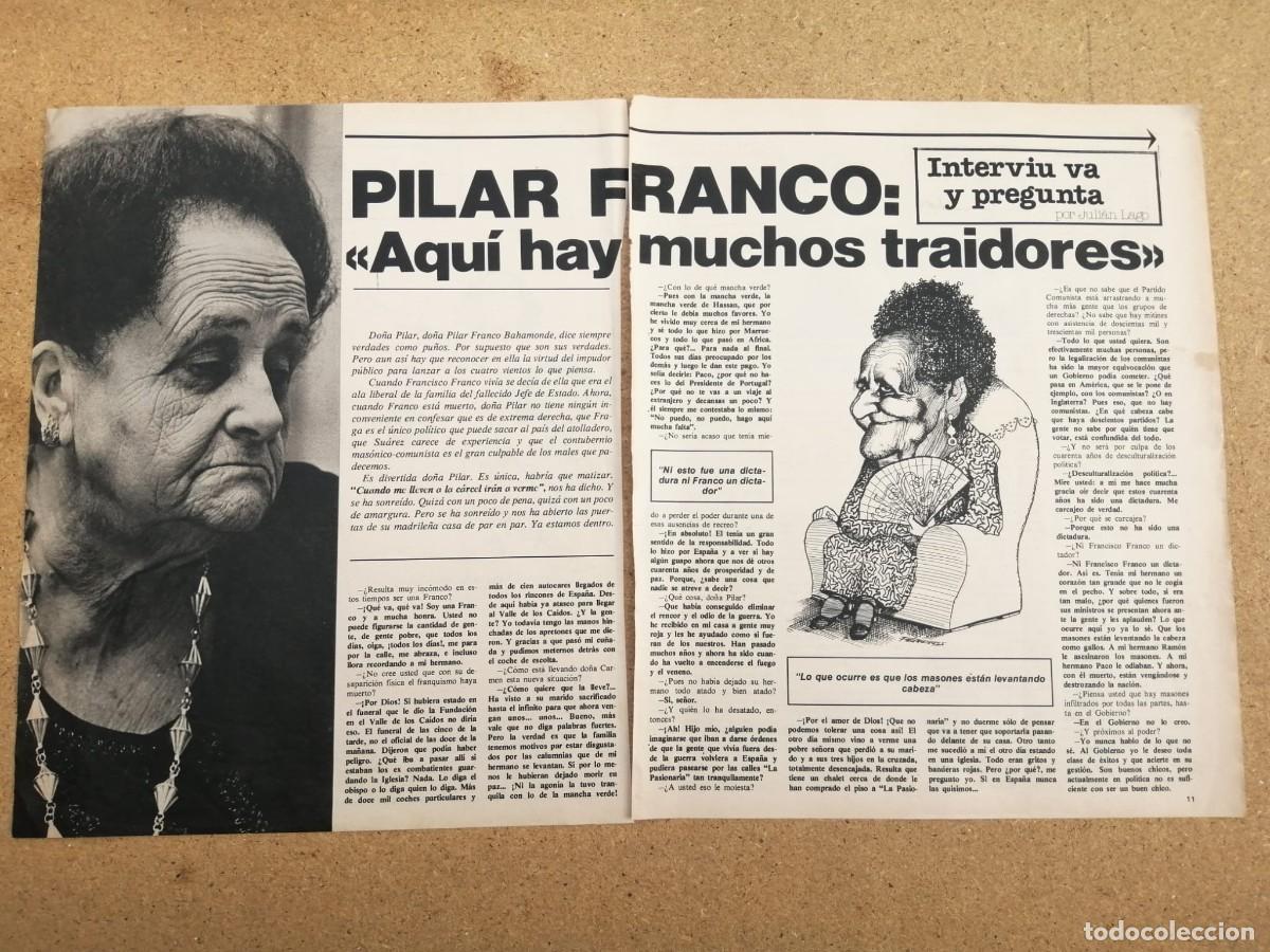 Otros art&iacute;culos de coleccionismo en papel: REPORTAJE. PILAR FRANCO, AQUI HAY MUCHOS TRAIDORES