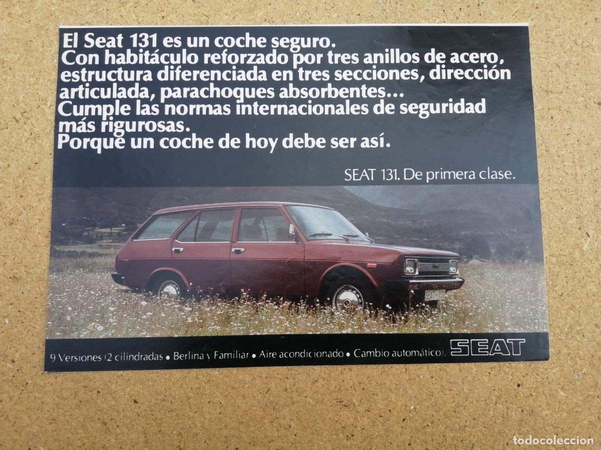 Otros art&iacute;culos de coleccionismo en papel: ANUNCIO. SEAT 131...