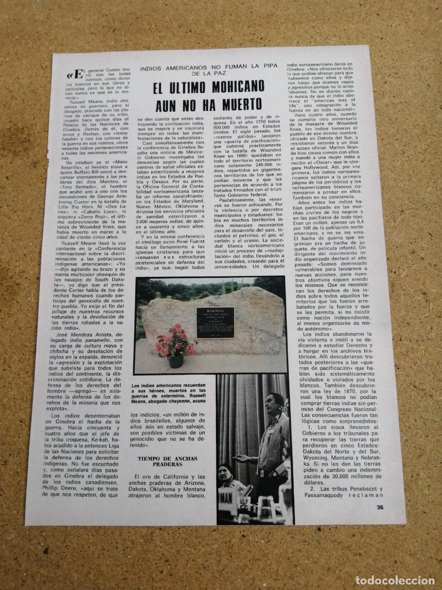 Otros art&iacute;culos de coleccionismo en papel: REPORTAJE. EL ULTIMO MOHICANO AUN NO HA MUERTO
