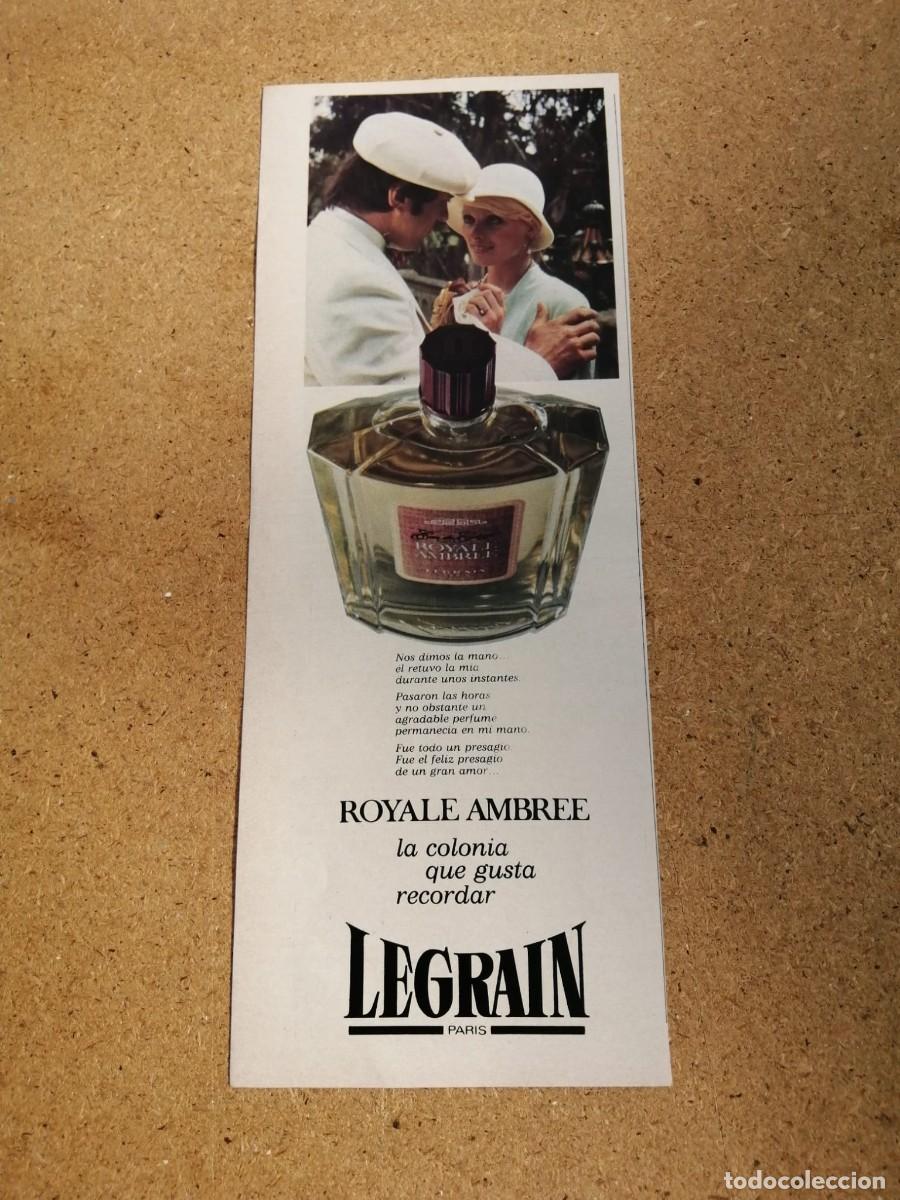 Otros art&iacute;culos de coleccionismo en papel: ANUNCIO. ROYALE AMBREE, LEGRAIN