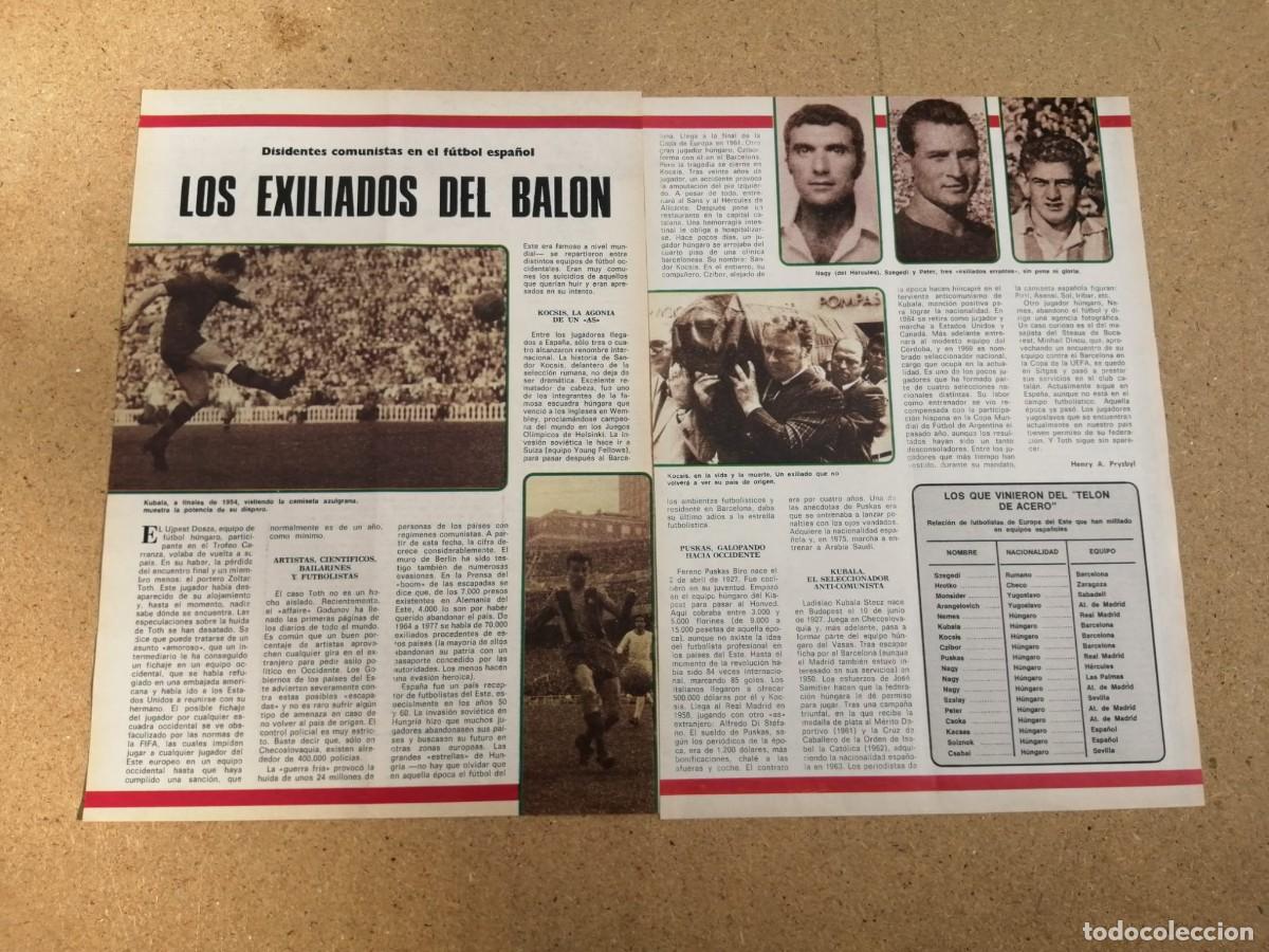 Otros art&iacute;culos de coleccionismo en papel: REPORTAJE. LOS EXILIADOS DEL BALON