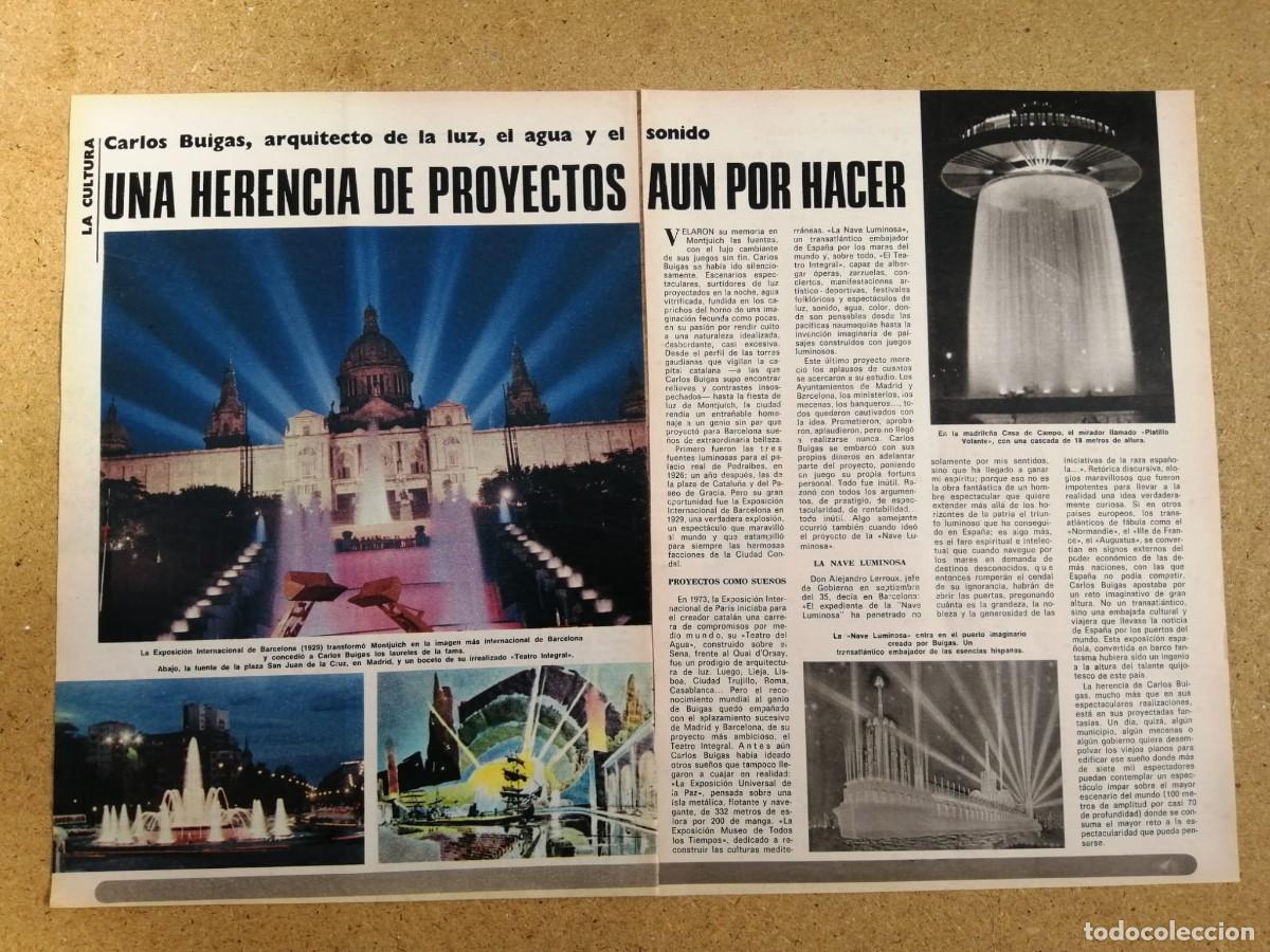 Otros art&iacute;culos de coleccionismo en papel: REPORTAJE. CARLOS BUIGAS, UNA HERENCIA DE PROYECTOS AUN POR HACER
