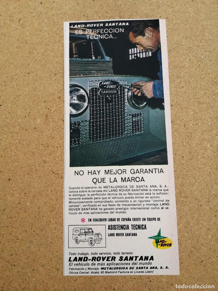 Otros art&iacute;culos de coleccionismo en papel: ANUNCIO. LAND ROVER SANTANA