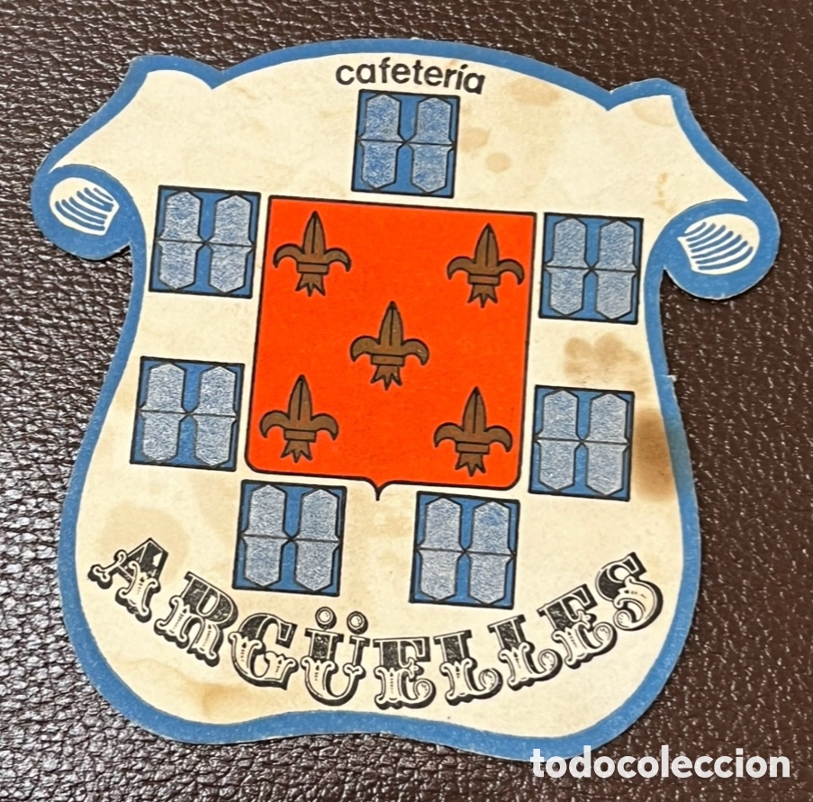 Otros art&iacute;culos de coleccionismo en papel: Posavasos. Cafeteria ARG&Uuml;ELLES. Zaragoza. A&ntilde;os 70.