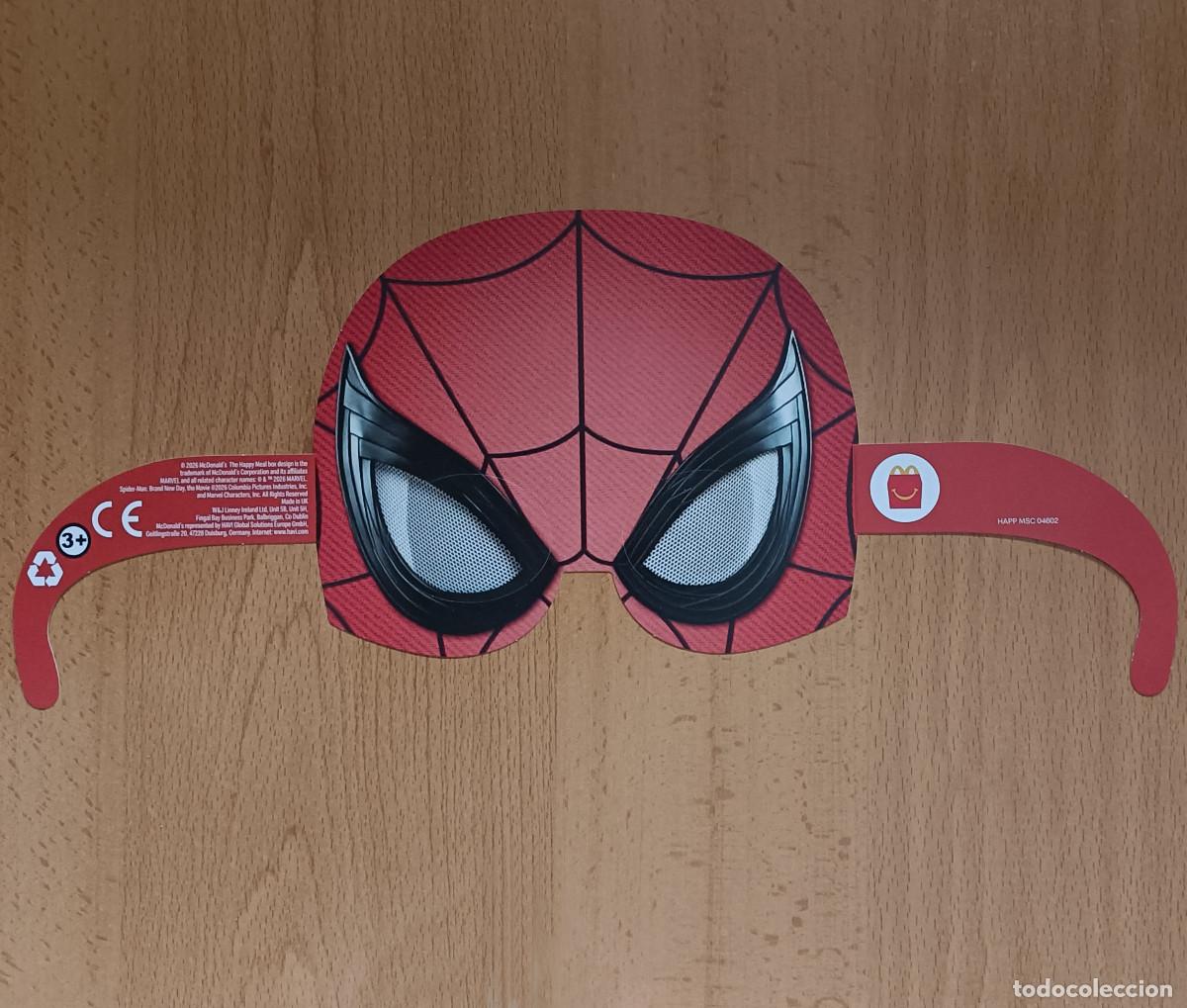 Otros art&iacute;culos de coleccionismo en papel: happy meal mcdonalds antifaz spiderman 2026 brand day papel promocional publicitario mc donald