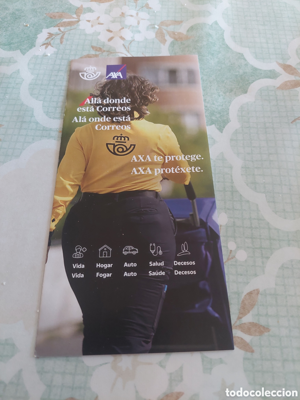 Otros art&iacute;culos de coleccionismo en papel: IMPRESO CORREOS AXA SEGUROS