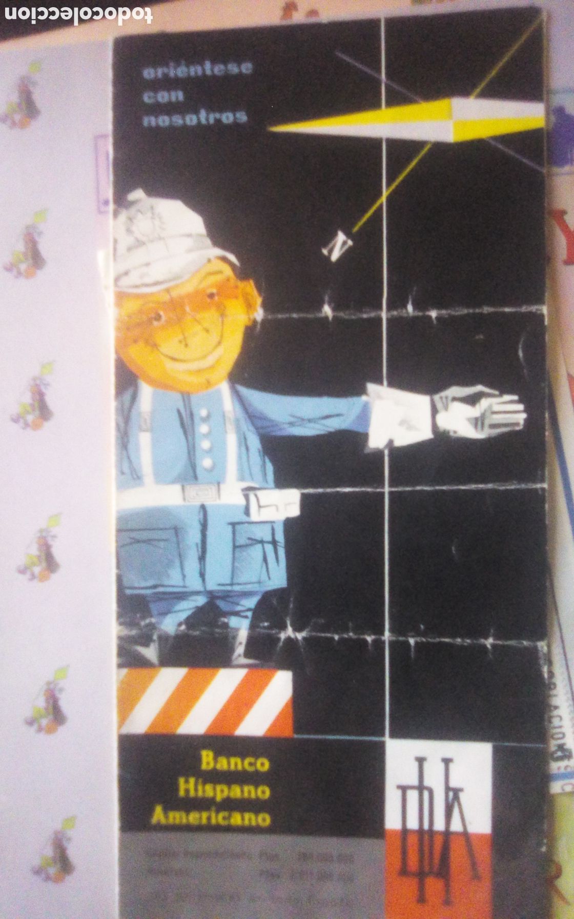 Otros art&iacute;culos de coleccionismo en papel: Folleto publicidad plano gu&iacute;a de Valencia. Banco Hispano Americano.