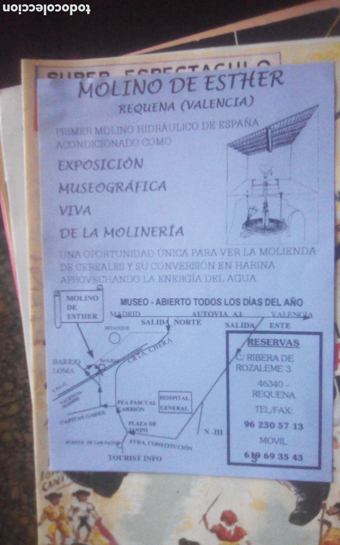 Otros art&iacute;culos de coleccionismo en papel: Folleto publicidad Molino de Esther, Requena.