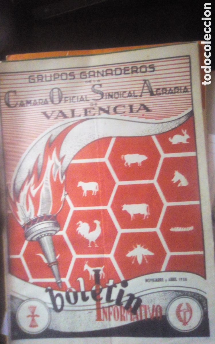 Otros art&iacute;culos de coleccionismo en papel: Bolet&iacute;n informativo Grupos Ganaderos de la C&aacute;mara Oficial Sindical Agraria de Valencia. 1957 - 1958.