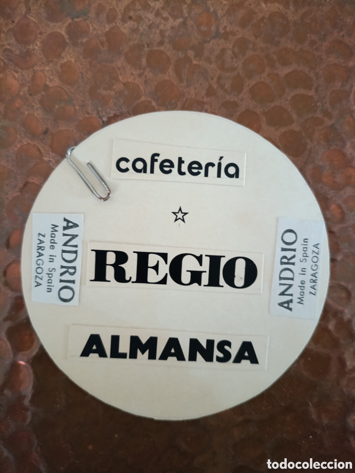 Paper Collecting Others: CAFETER&Iacute;A REGGIO A ALMANSA ANDRIO ZARAGOZA [ ETIQUETA A&Ntilde;OS 40-50 ]