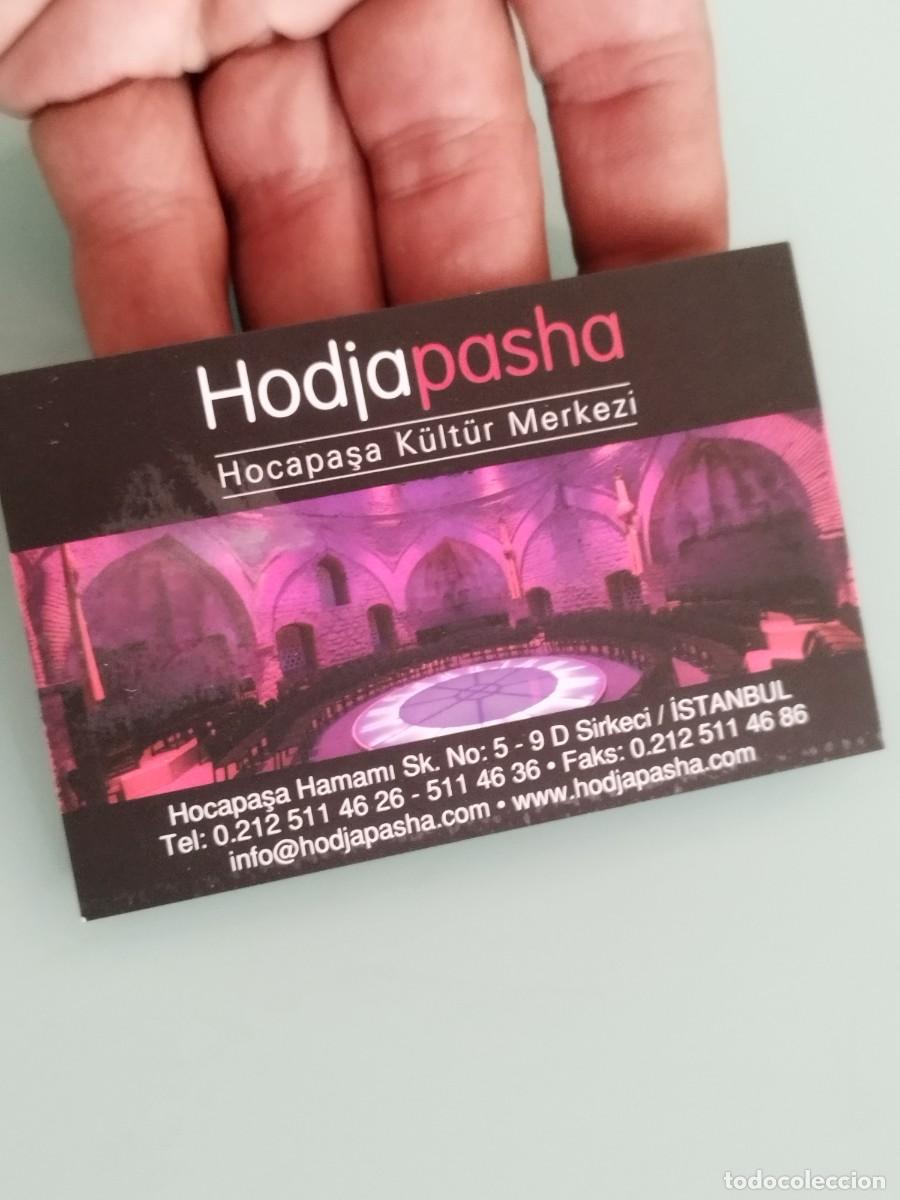 Otros art&iacute;culos de coleccionismo en papel: tarjeta de visita del Hodjapasha Kultur Merkezi, Sirkeci en Estambul. Ba&ntilde;os turcos.