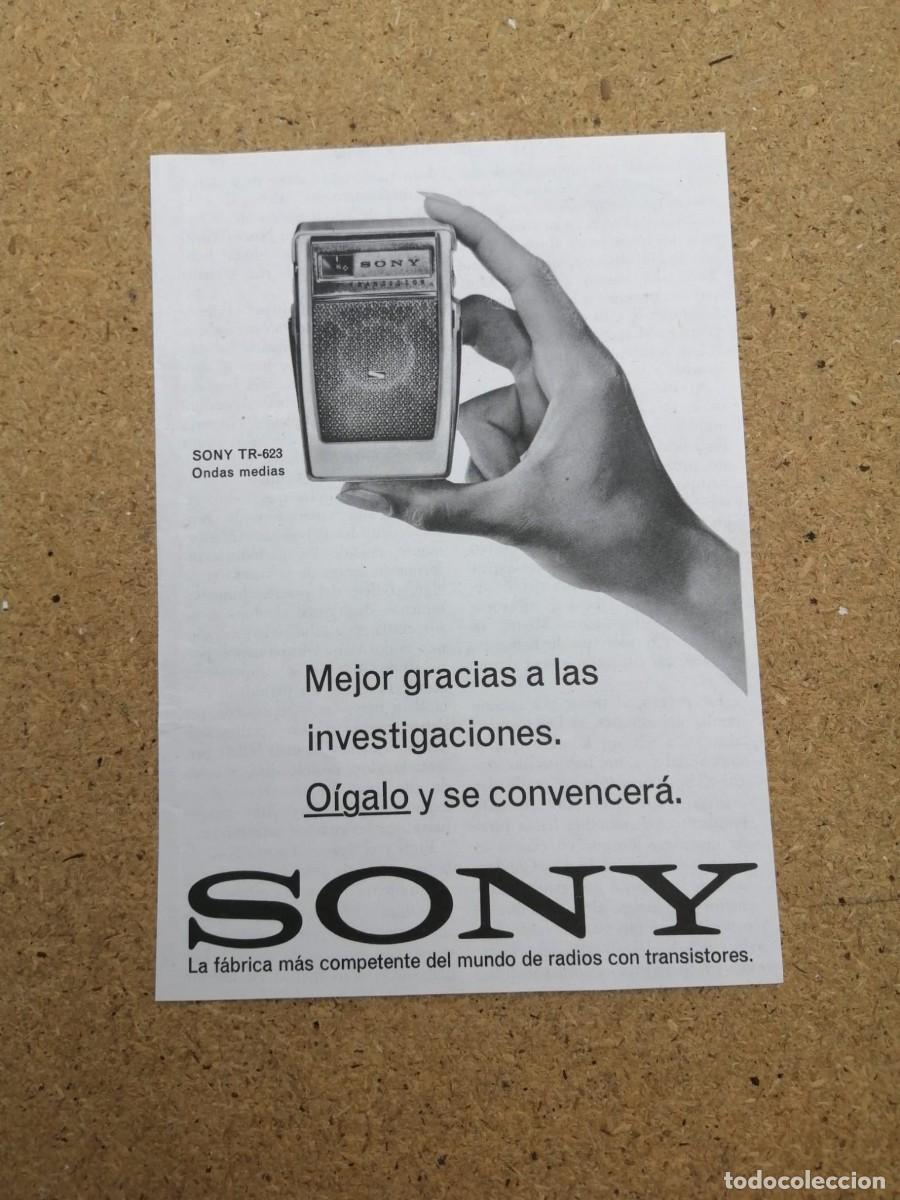 Otros art&iacute;culos de coleccionismo en papel: ANUNCIO. SONY, RADIO CON TRANSISTOR