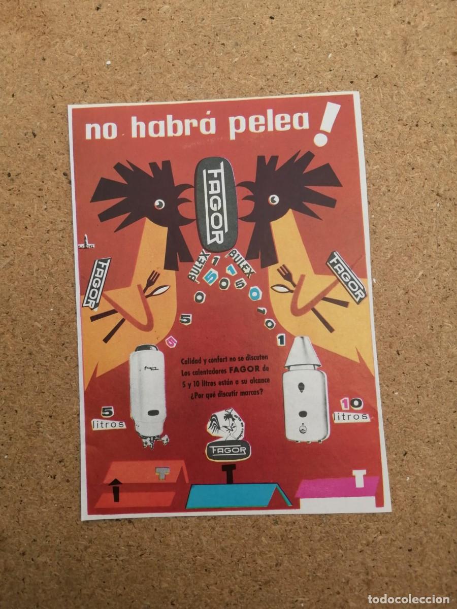 Otros art&iacute;culos de coleccionismo en papel: ANUNCIO. CALENTADORES FAGOR