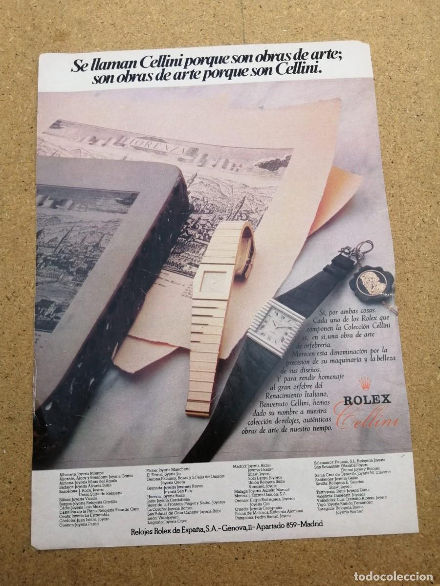 Otros art&iacute;culos de coleccionismo en papel: ANUNCIO. ROLEX - CELLINI