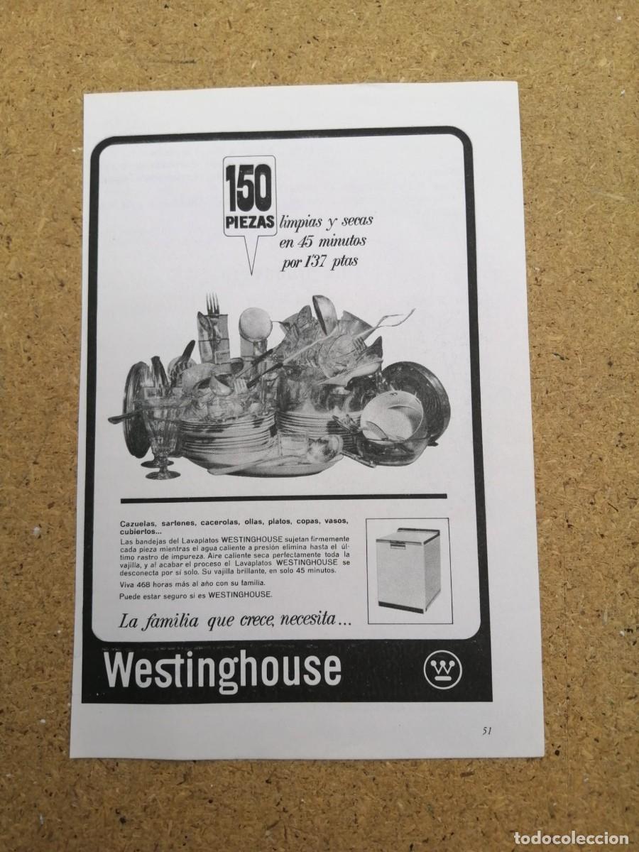 Otros art&iacute;culos de coleccionismo en papel: ANUNCIO. WESTINGHOUSE