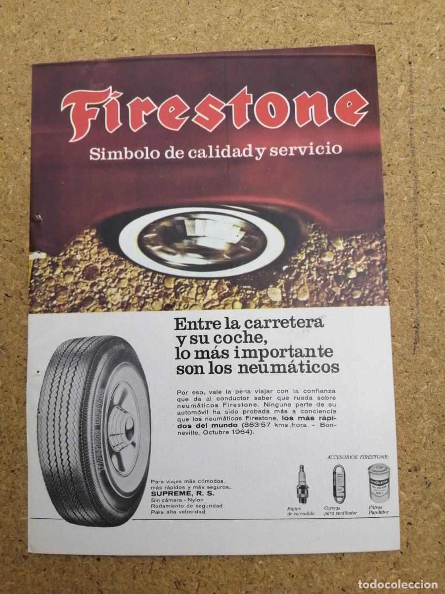 Otros art&iacute;culos de coleccionismo en papel: ANUNCIO. FIRESTONE SIMBOLO DE CLAIDAD Y SERVICIO