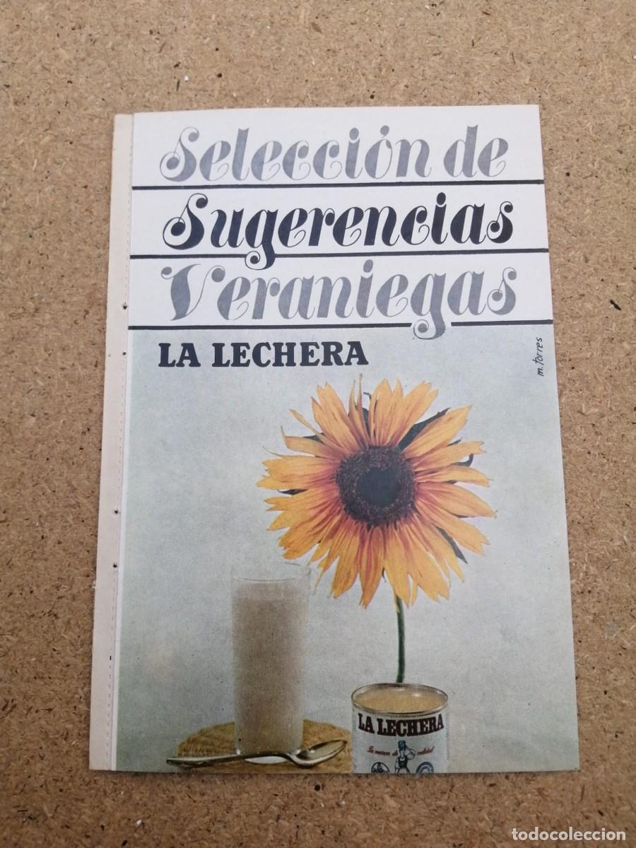 Otros art&iacute;culos de coleccionismo en papel: ANUNCIO TRIPTICO, SELECCION DE SUGERENCIAS VERANIEGAS LA LECHERA