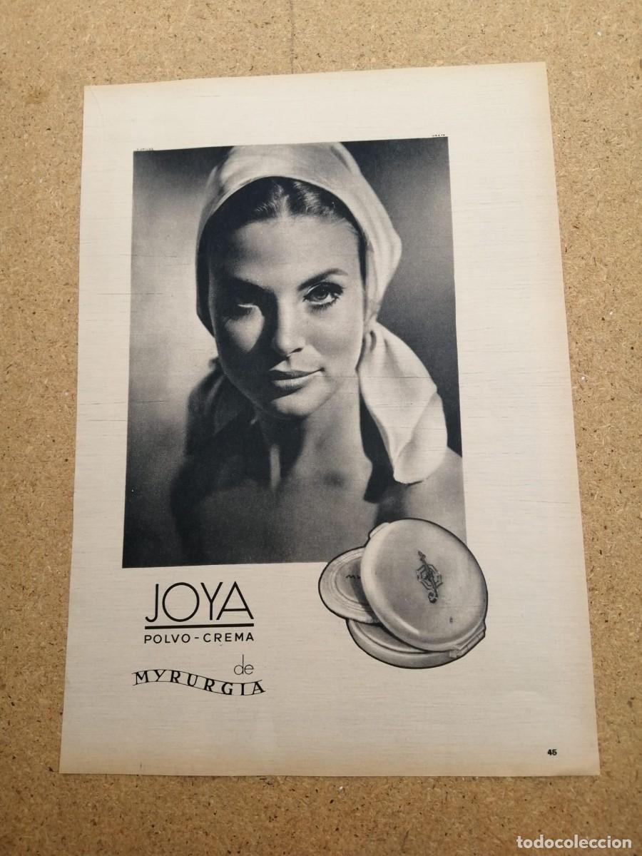 Otros art&iacute;culos de coleccionismo en papel: ANUNCIO. POLVO CREMA JOYA, DE MYRURGIA
