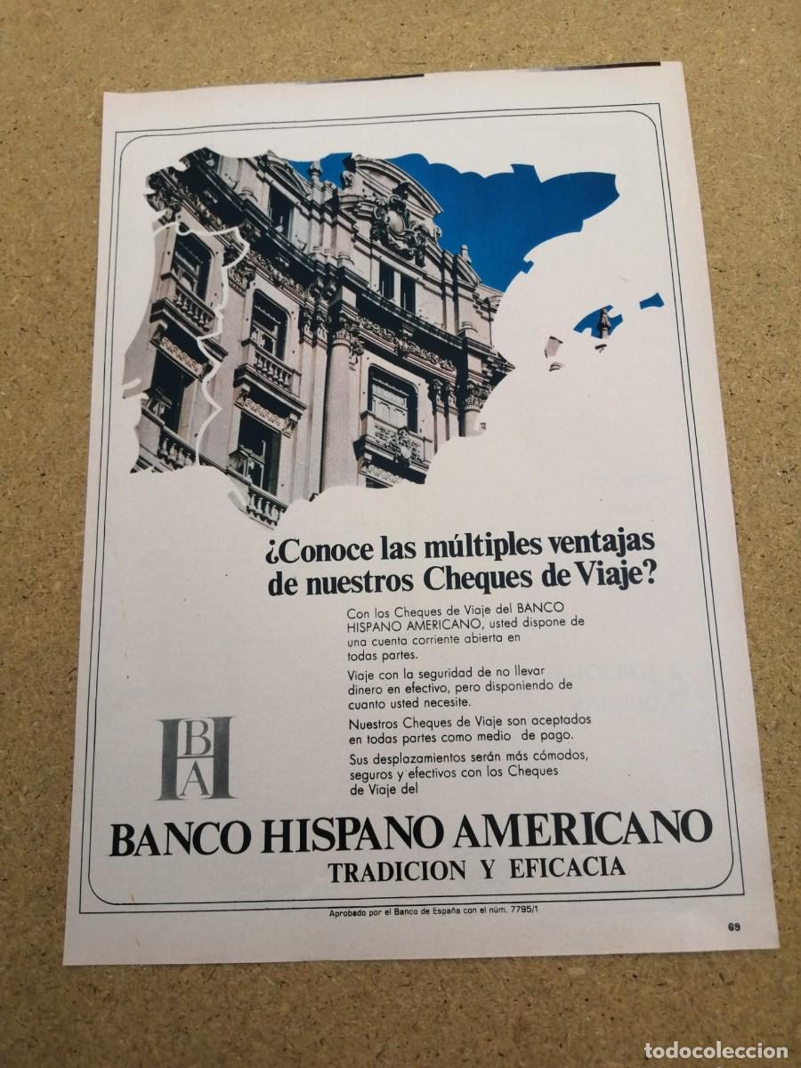 Otros art&iacute;culos de coleccionismo en papel: ANUNCIO. BANCO HISPANO AMERICANO