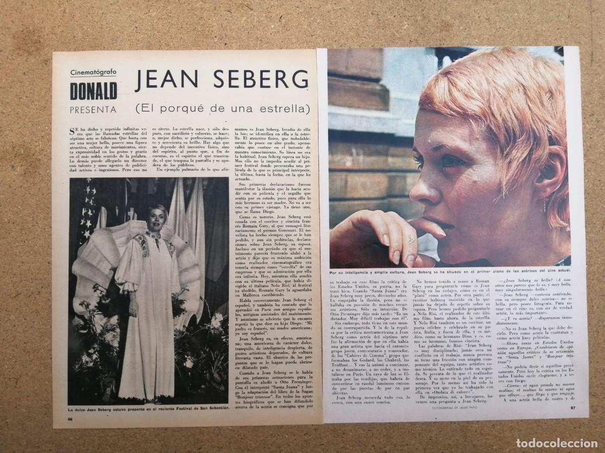 Otros art&iacute;culos de coleccionismo en papel: REPORTAJE. JEAN SEBERG, EL PORQUE DE UNA ESTRELLA