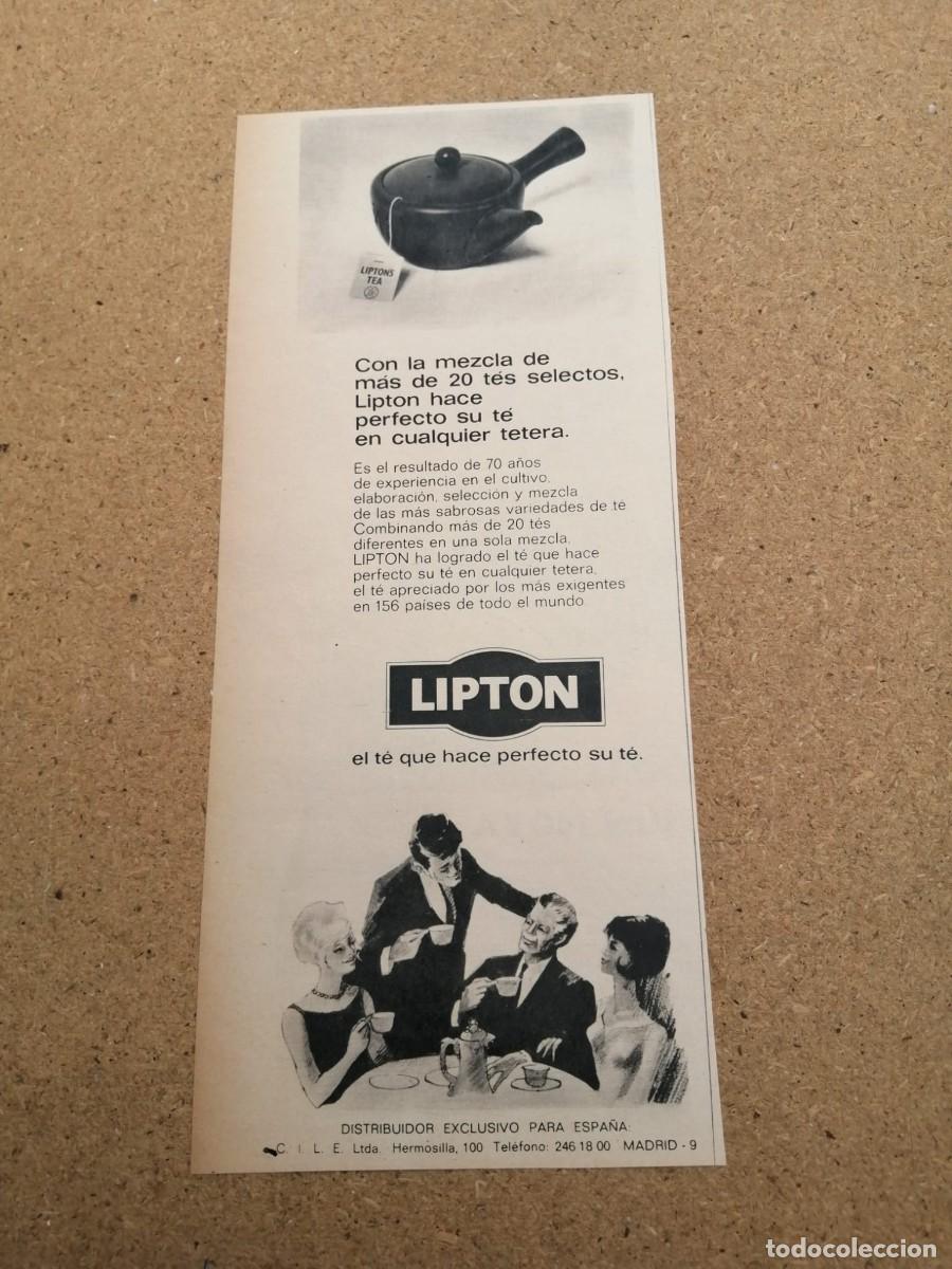 Otros art&iacute;culos de coleccionismo en papel: ANUNCIO. TE LIPTON..