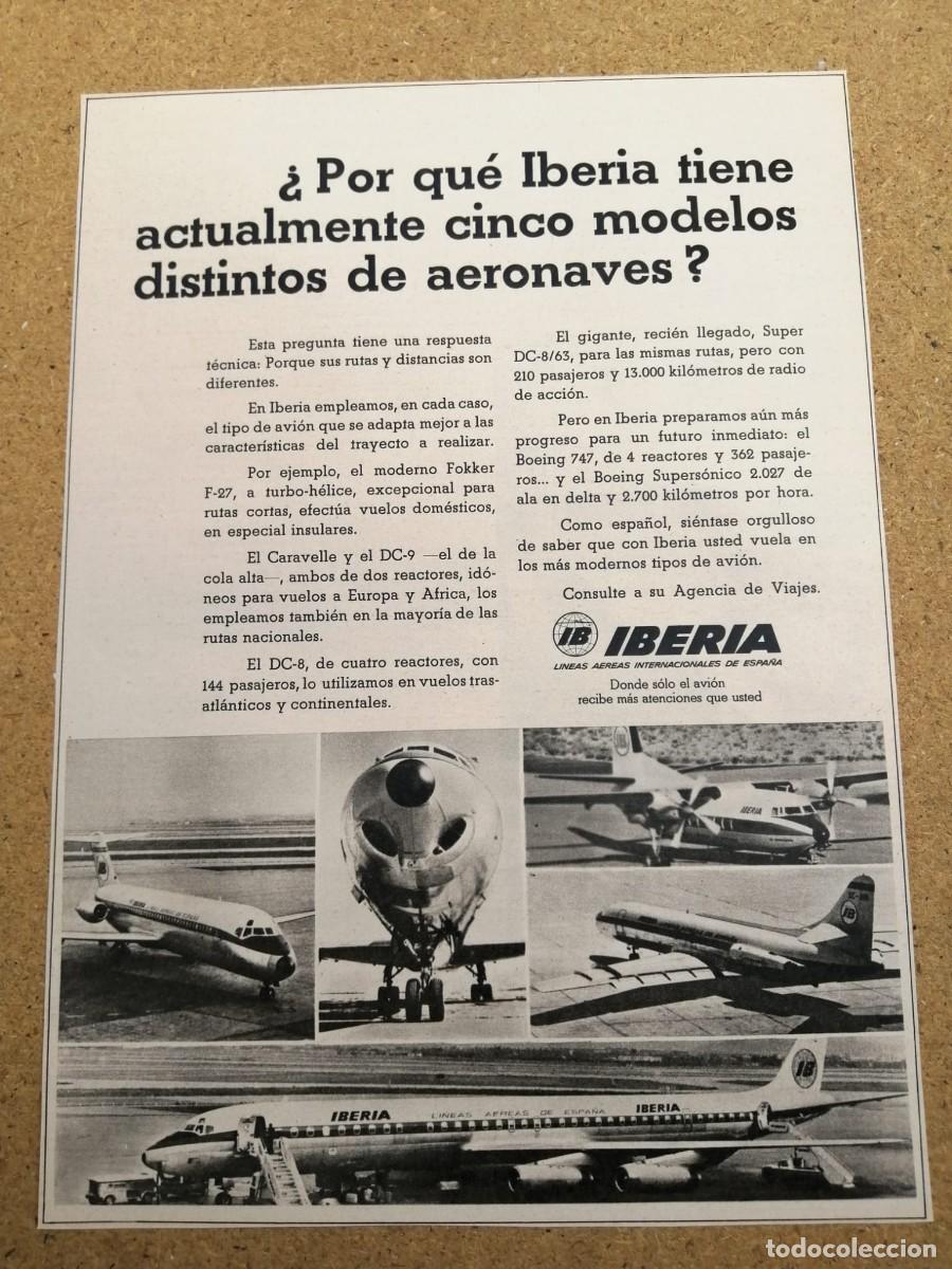Otros art&iacute;culos de coleccionismo en papel: ANUNCIO. IBERIA, LINEAS AEREAS INTERNACIONALES DE ESPA&Ntilde;A