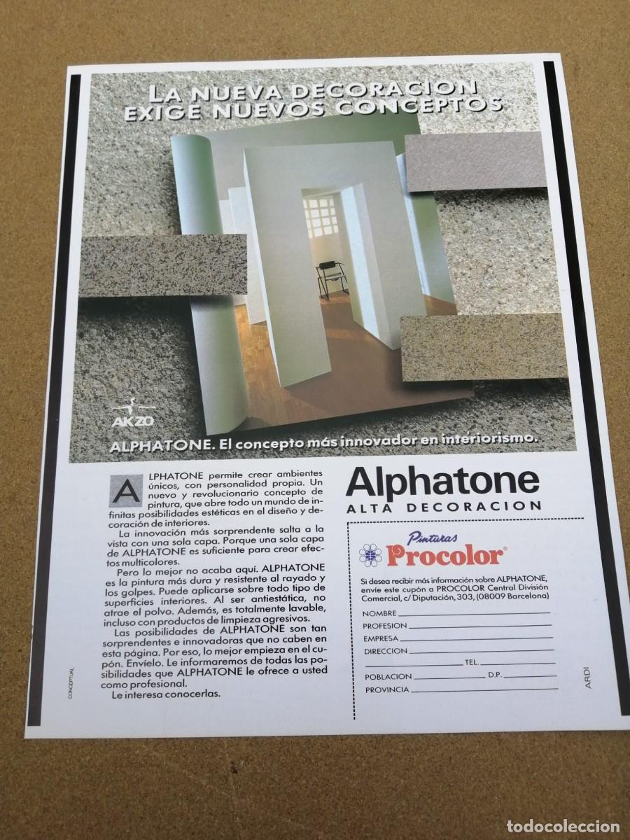 Otros art&iacute;culos de coleccionismo en papel: ANUNCIO. ALPHATONE ALTA DECORACION