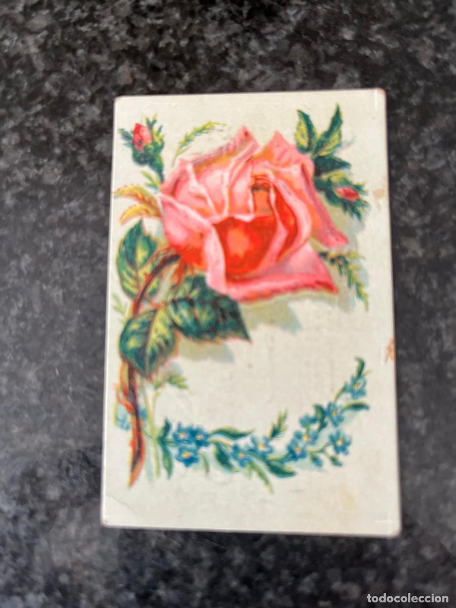 Otros art&iacute;culos de coleccionismo en papel: rosa antigua felicitaci&oacute;n de navidad