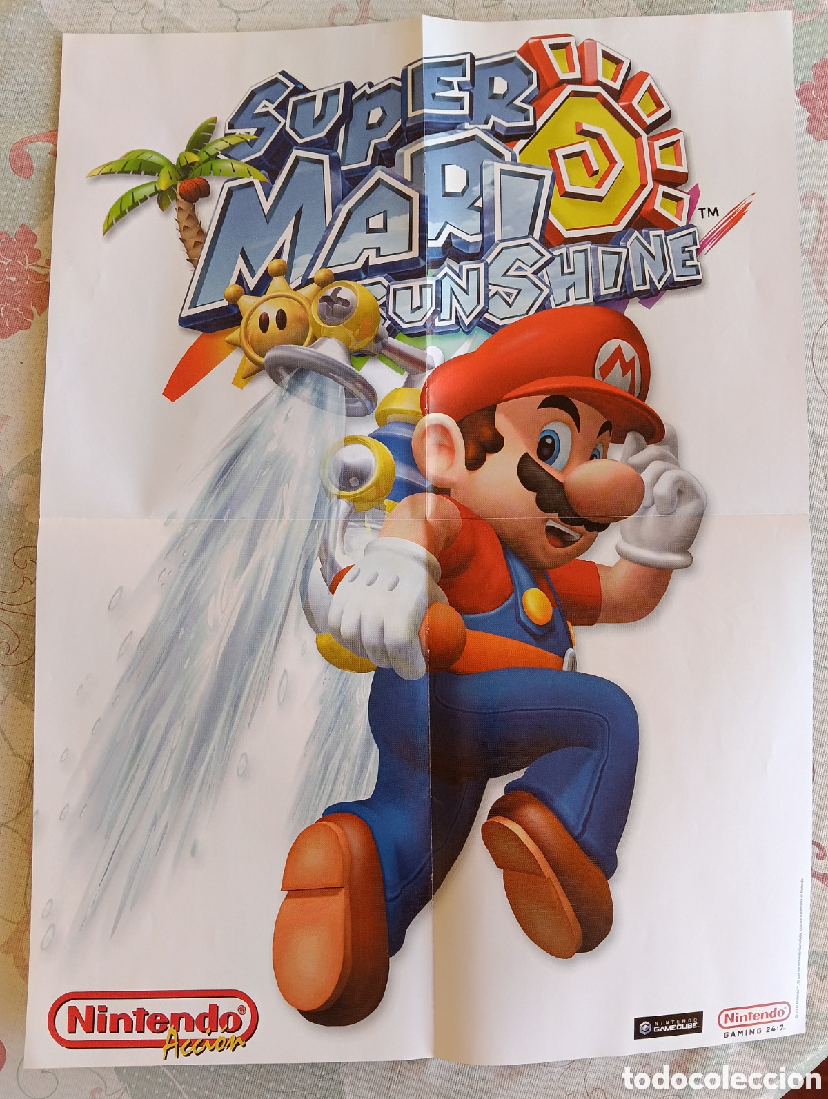 Otros art&iacute;culos de coleccionismo en papel: Poster doble Super Mario Sunshine