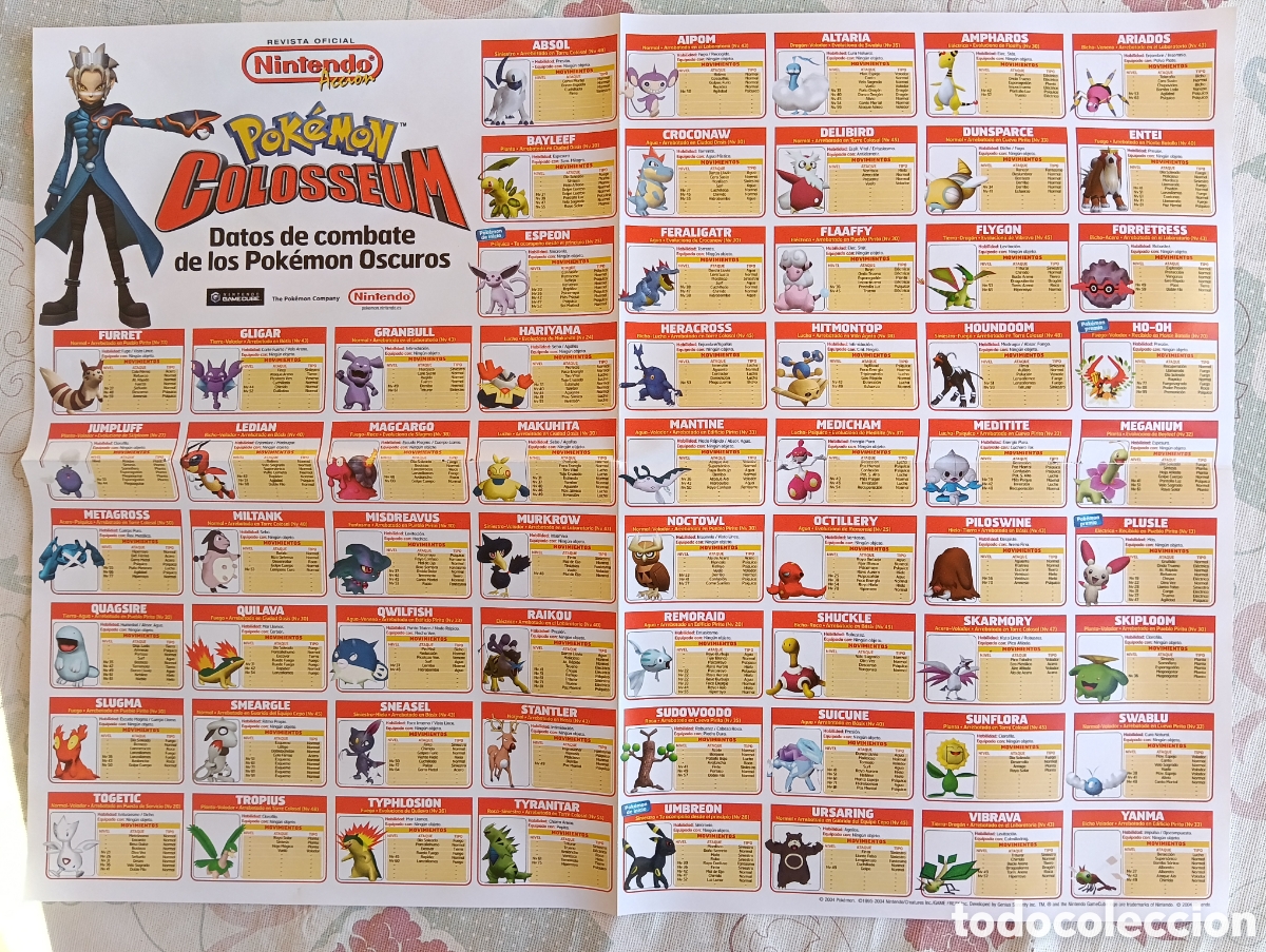 Otros art&iacute;culos de coleccionismo en papel: Poster Pok&eacute;mon Colosseum