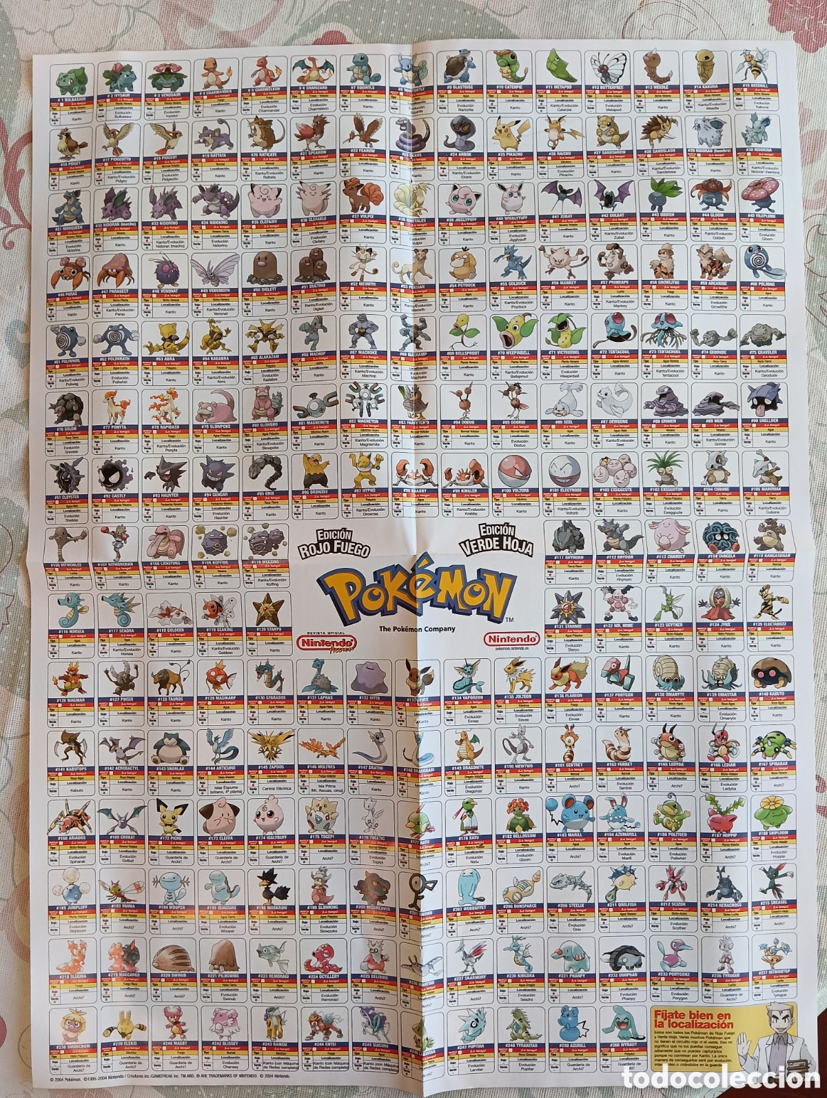 Otros art&iacute;culos de coleccionismo en papel: Poster Pok&eacute;mon Rojo fuego/Verde hoja