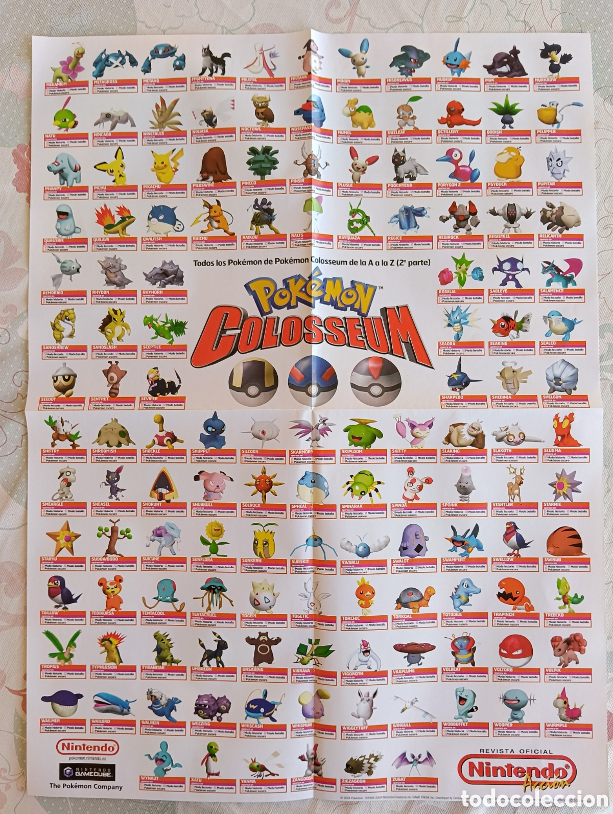 Otros art&iacute;culos de coleccionismo en papel: Poster Pok&eacute;mon Colosseum