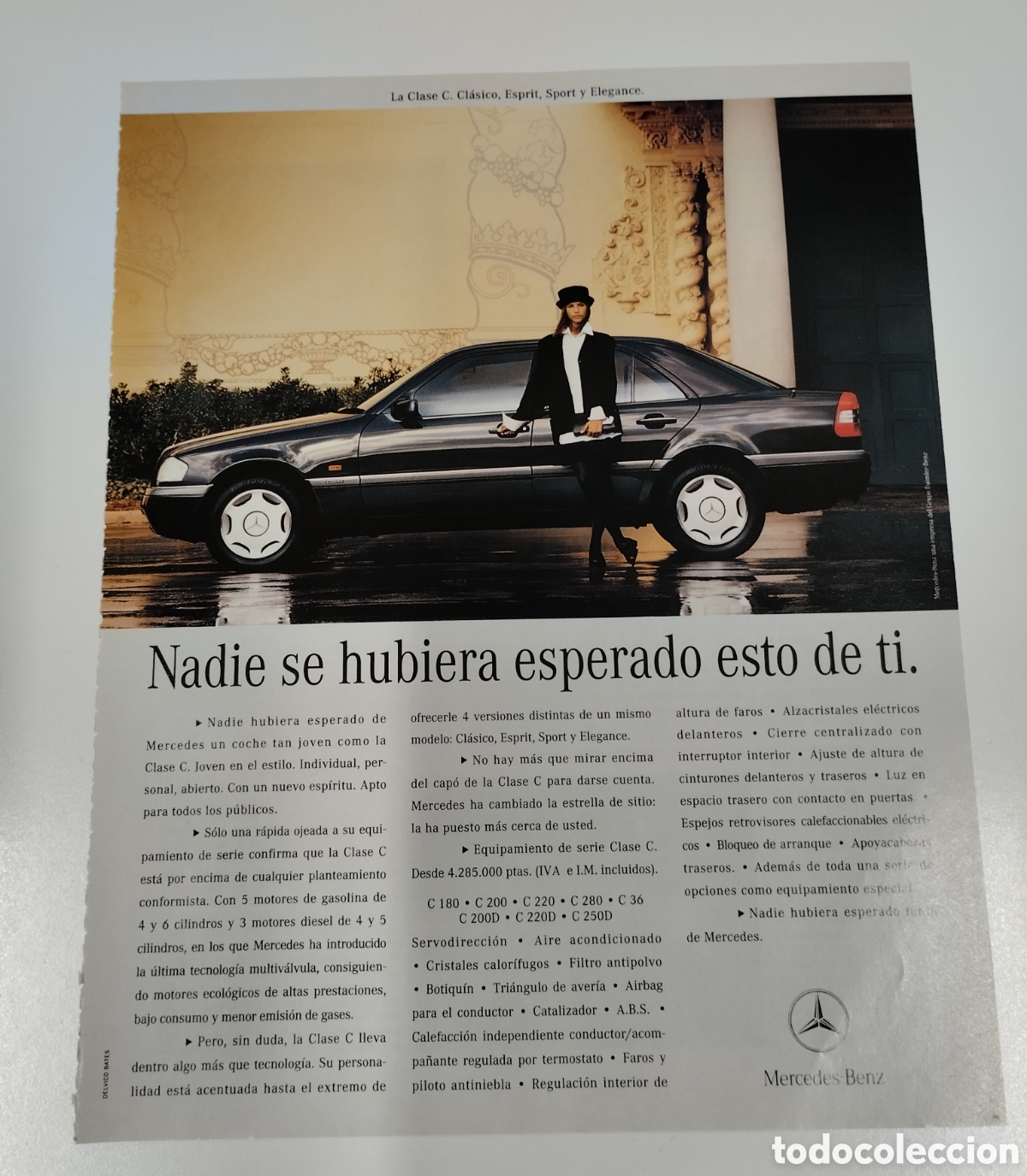 Otros art&iacute;culos de coleccionismo en papel: Publicidad Mercedes Clase C