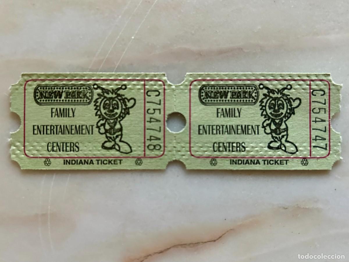 Otros art&iacute;culos de coleccionismo en papel: DOBLE TICKET NEW PARK - FAMILY ENTERTAINMENT CENTERS - FRANQUICIA DE CENTROS DE M&Aacute;QUINAS RECREATIVAS