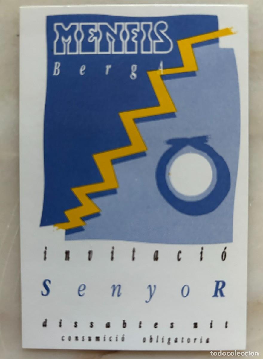Otros art&iacute;culos de coleccionismo en papel: INVITACI&Oacute;N DISCOTECA MENFIS BERGA A&Ntilde;OS 1980