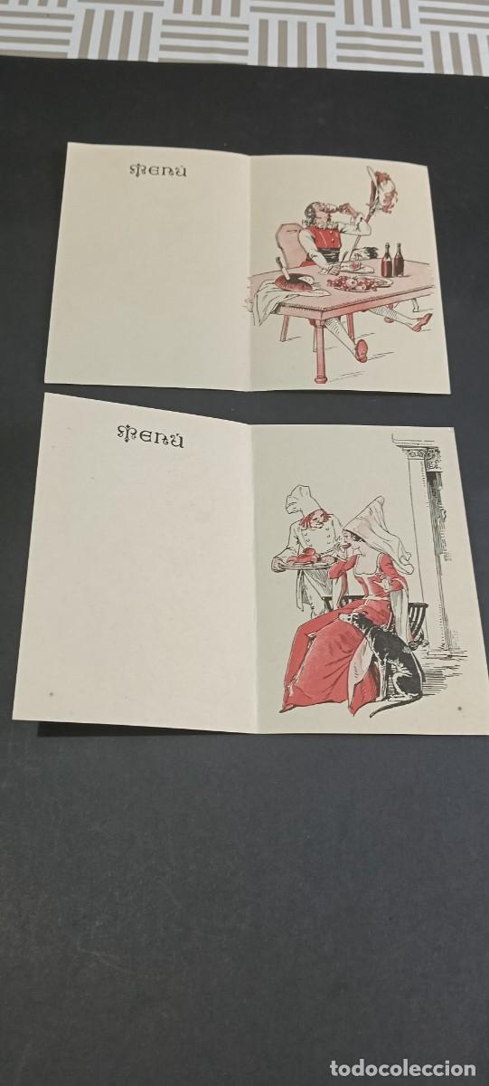 Otros art&iacute;culos de coleccionismo en papel: Lote de 4 antiguas tarjetas de men&uacute; desplegables con publicidad farmac&eacute;utica - Carbosia / Carbonesi