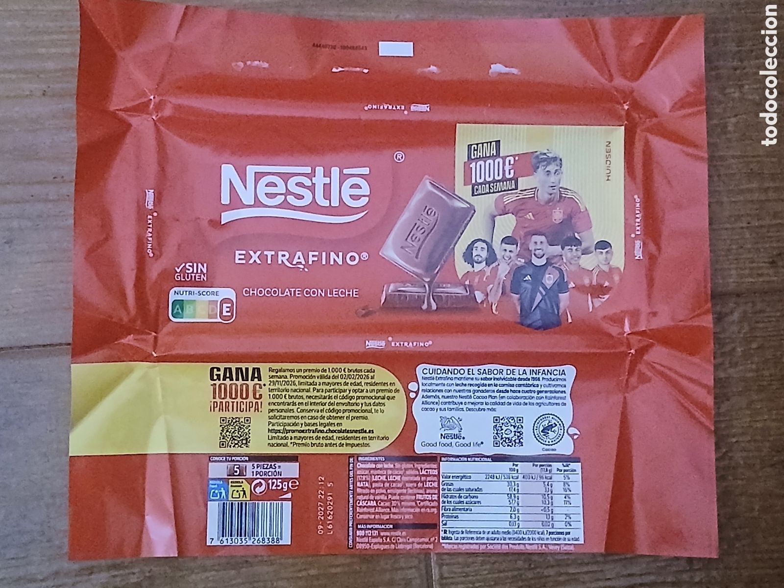 Otros art&iacute;culos de coleccionismo en papel: (Huijsen) Envoltorio Publicidad Chocolate Nestl&eacute; Mundial F&uacute;tbol Espa&ntilde;a -Huijsen-