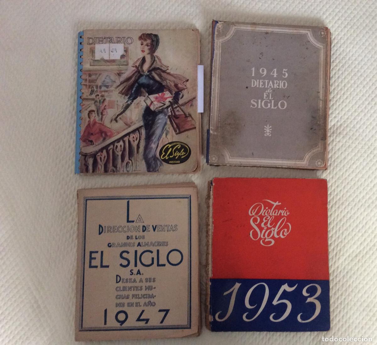 Otros art&iacute;culos de coleccionismo en papel: dietarios almacenes el siglo 1953-1947-1945